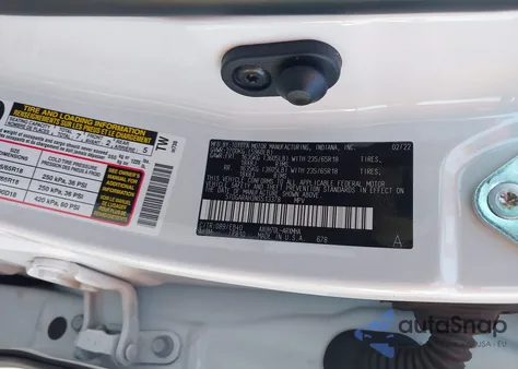 2022 Toyota Highlander Hybrid Xle из США, поврежденный, VIN 5TDGARAH3NS513378